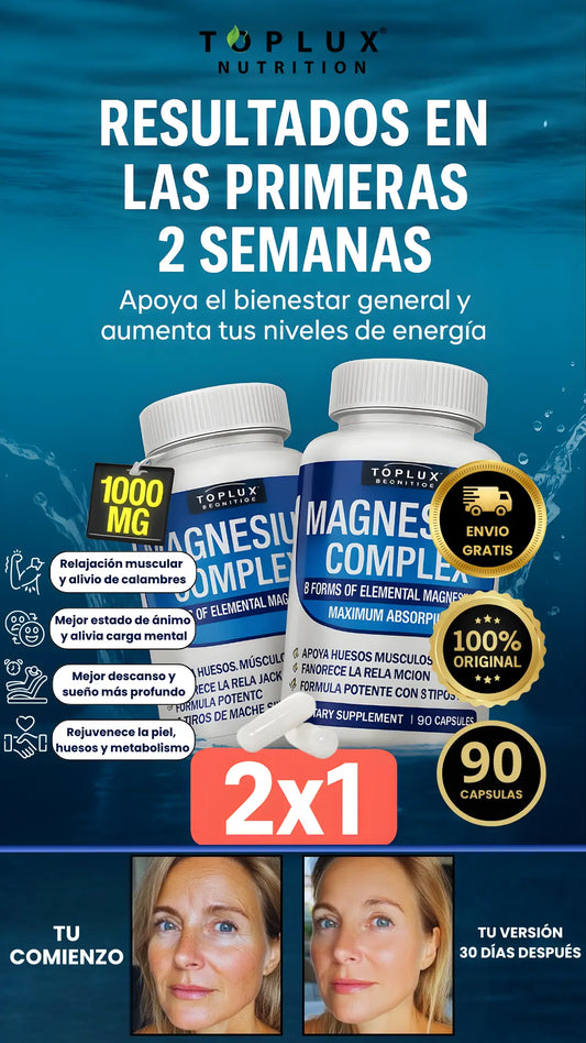 Magnesio 8 en 1 - Tu aliado natural contra la flacidez y el cansancio
